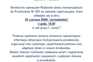 zebranie dla rodziców